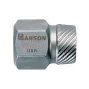 Hanson Multi-Spline Extractor, 5/16", Left Hand Spiral Threads, 1/2" Hex Head, for Studs, Bolts, Bulk 53207